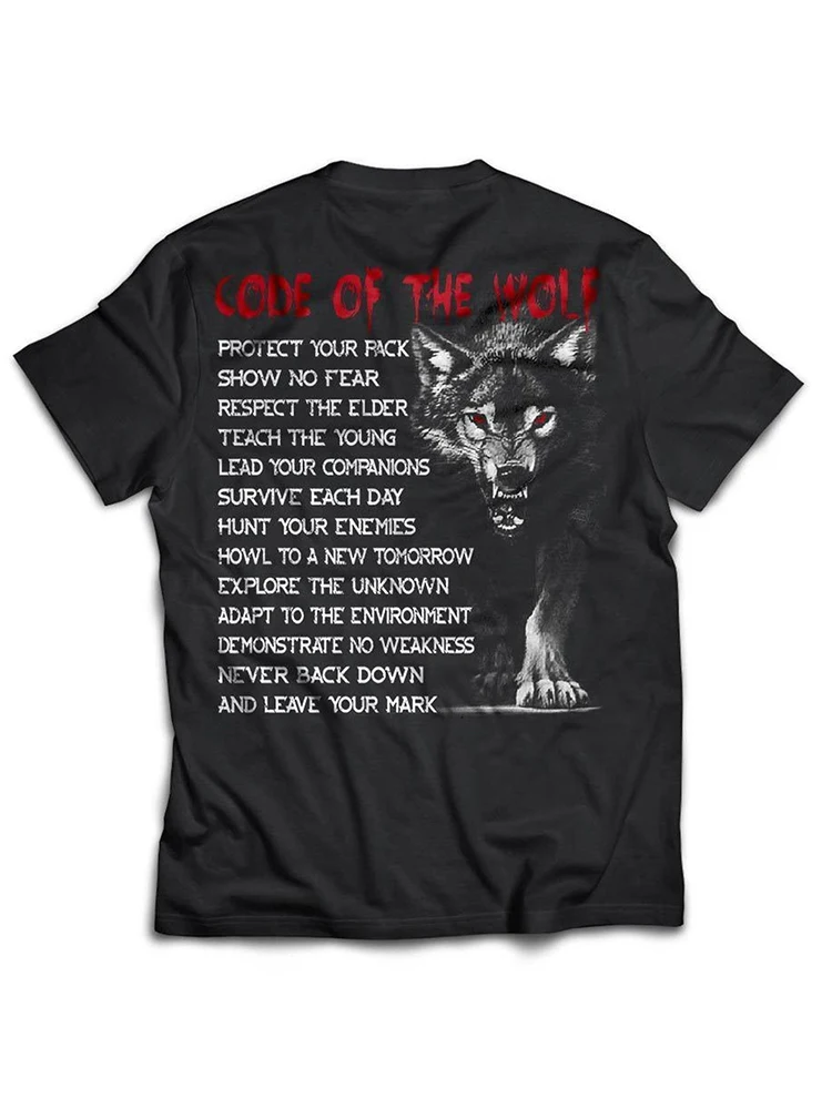 2024 New Outdoor Casual Men\'s T-shirt Running Sports Men\'s T-shirt Summer Daily Street Men\'s Short-sleeved Top 3D Wolf Print