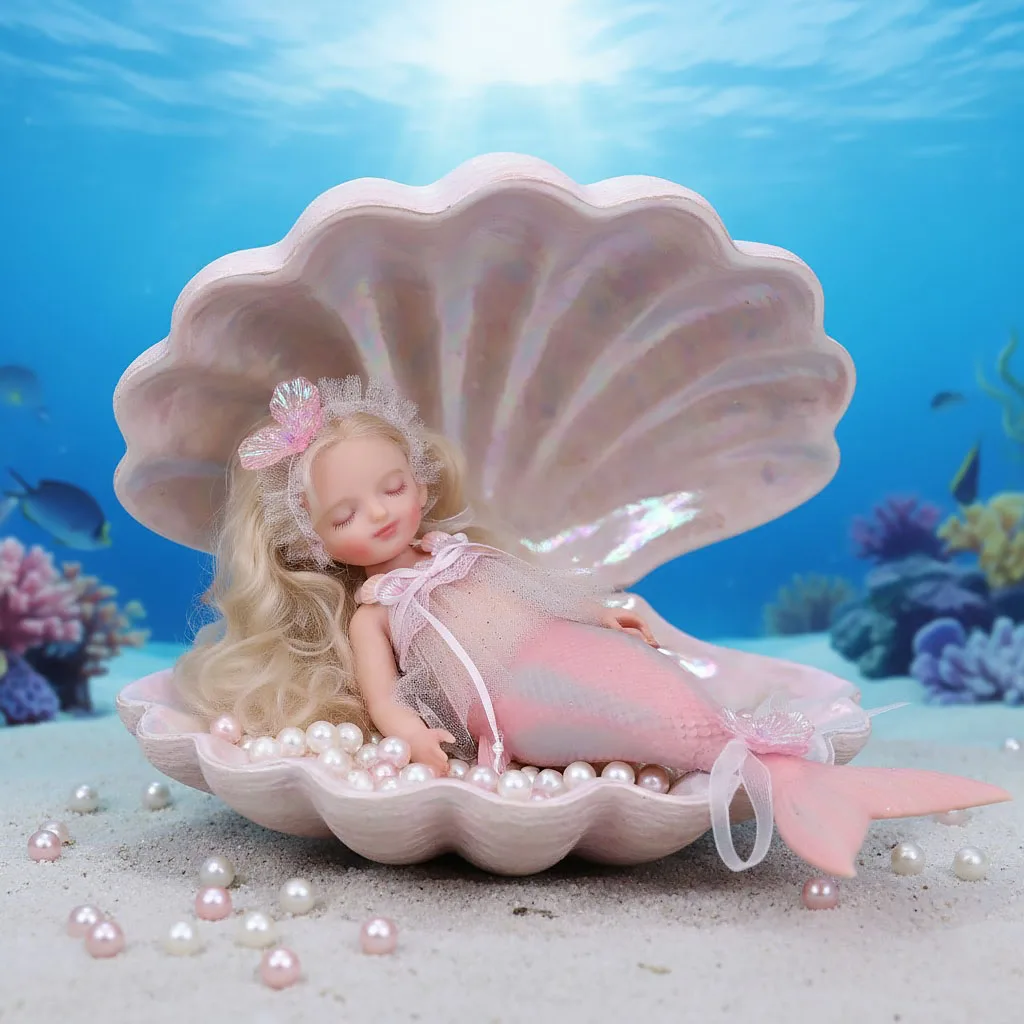 

Cloveray 10 inch Original Latest Full Body Silicone Mermaid Doll Super Soft Realistic Silicone Doll High-quality Artwork Gift
