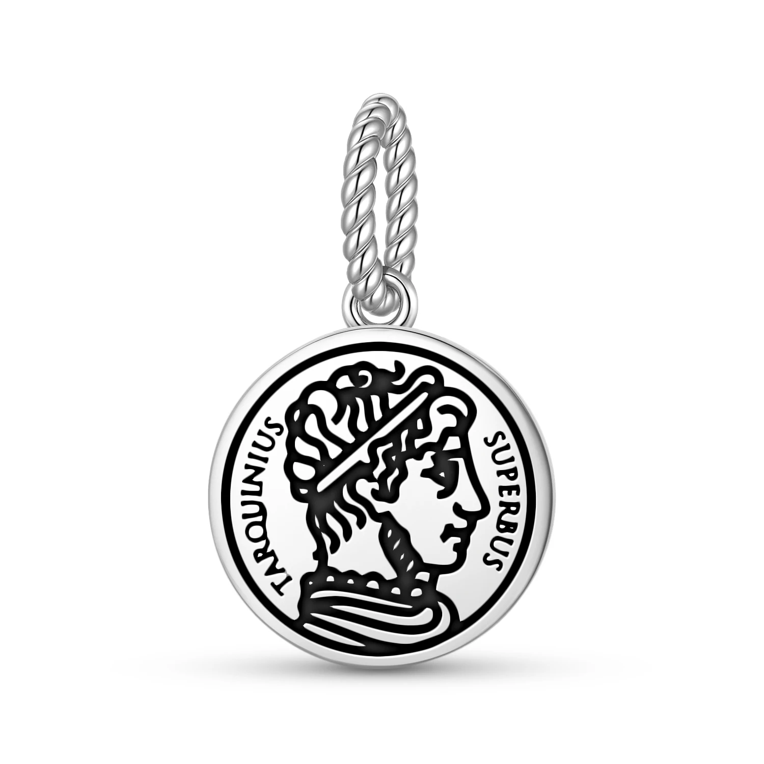 

Roman Empire Lucius Tarquinius Superbus Pendant 925 Sterling Silver Symbol Charm Bead for Women Bracelet Necklace Jewelry Trendy