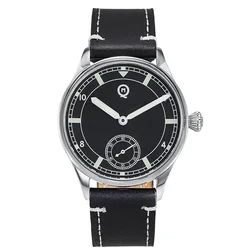 QM Men's Automatic Mechanical Wristwatch C3 Green Luminous Waterproof 316L Steel Case Leather Strap Fashionable New Arrival