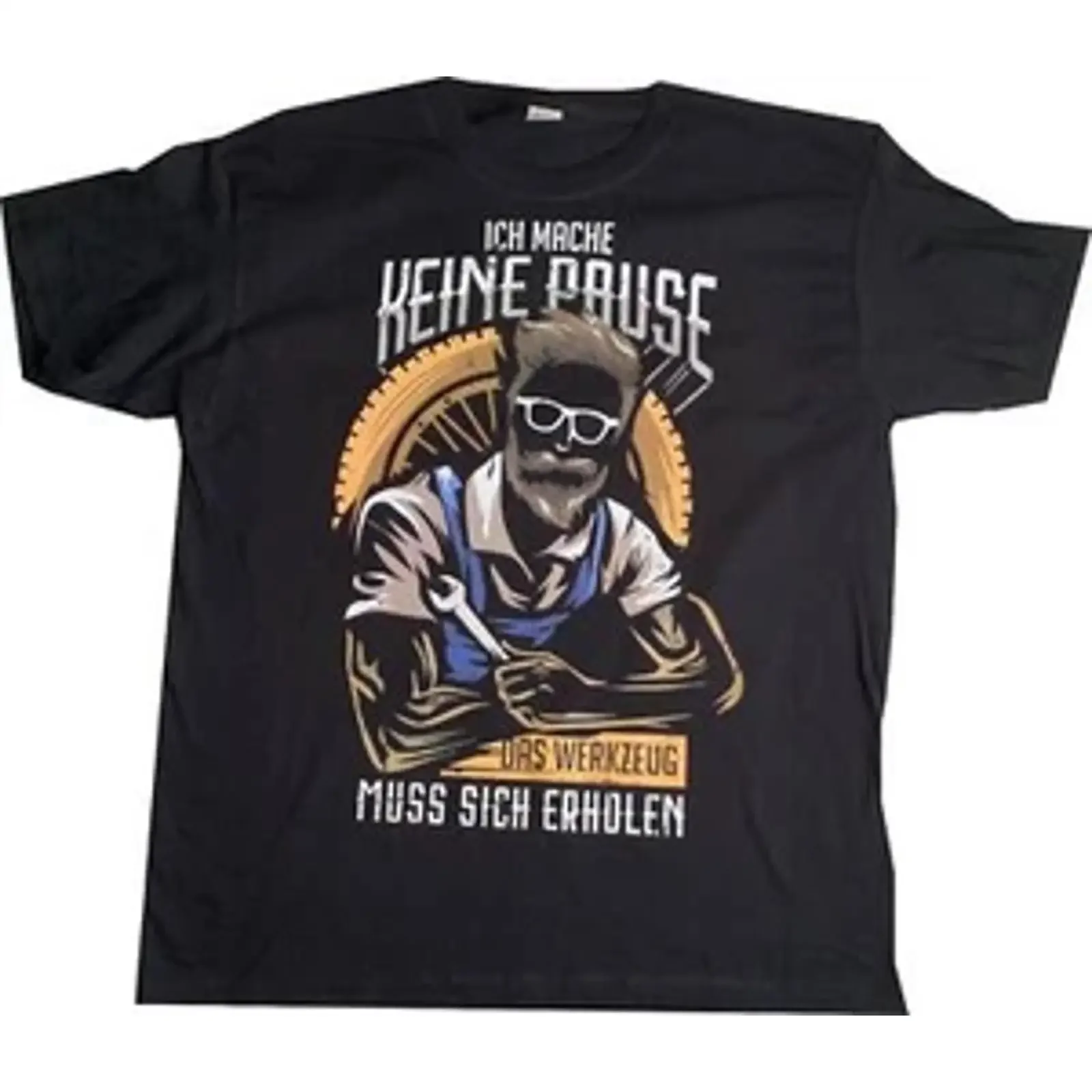 Camiseta Keune Pause Handwerker com frases divertidas e engraçadas DIYer D44 vintage lavada para uso diário unissex com tecido elástico.