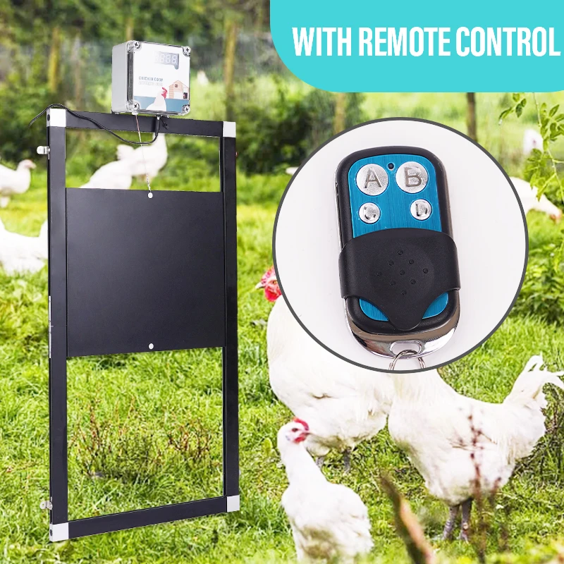 

Chicken Coop Automatic Door Chicken Coop Door Aluminum Alloy Digital Pet Door Compression Resistant Chicken Coop Door