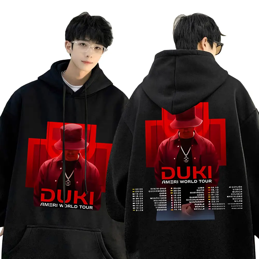 

Rapper Duki Ameri World Tour Graphic Hoodie Men's Vintage Streetwear Oversized Sweatshirt Men Women Fashion Hip Hop Tracksuit