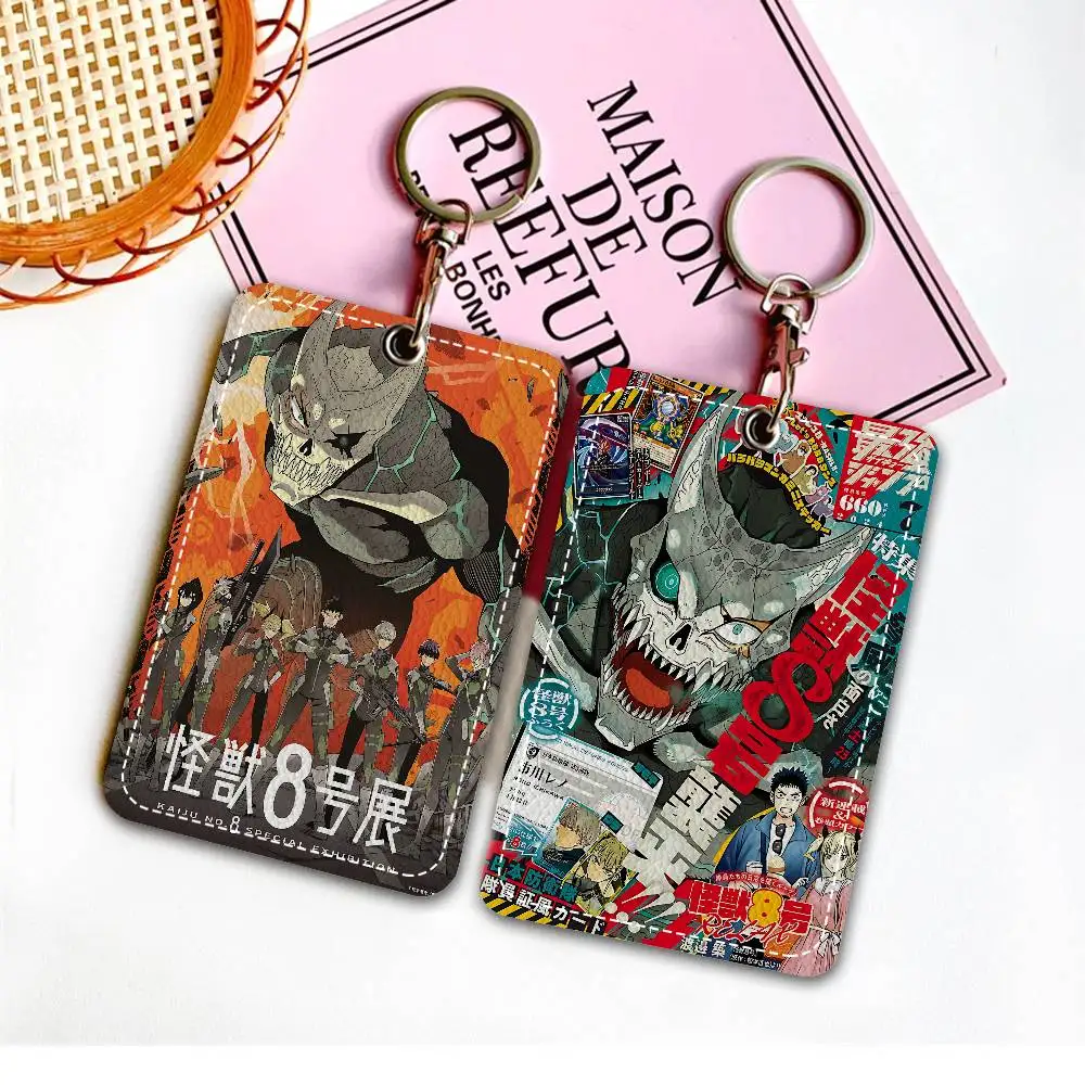 Popular Animation K-Kaiju No Rectangle Keychain Card Holder, Badge Credit Card Holder, Student ID Card Holder, Bus Cards Cover