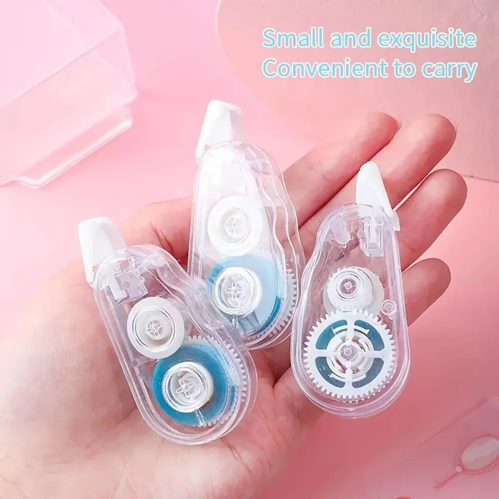 4Pcs/Set DIY Dot Glue Roller Tapes Stationery 5m Double Sided Adhesive Tape Minimalistic Portable Sticky Dot Glue Tapes