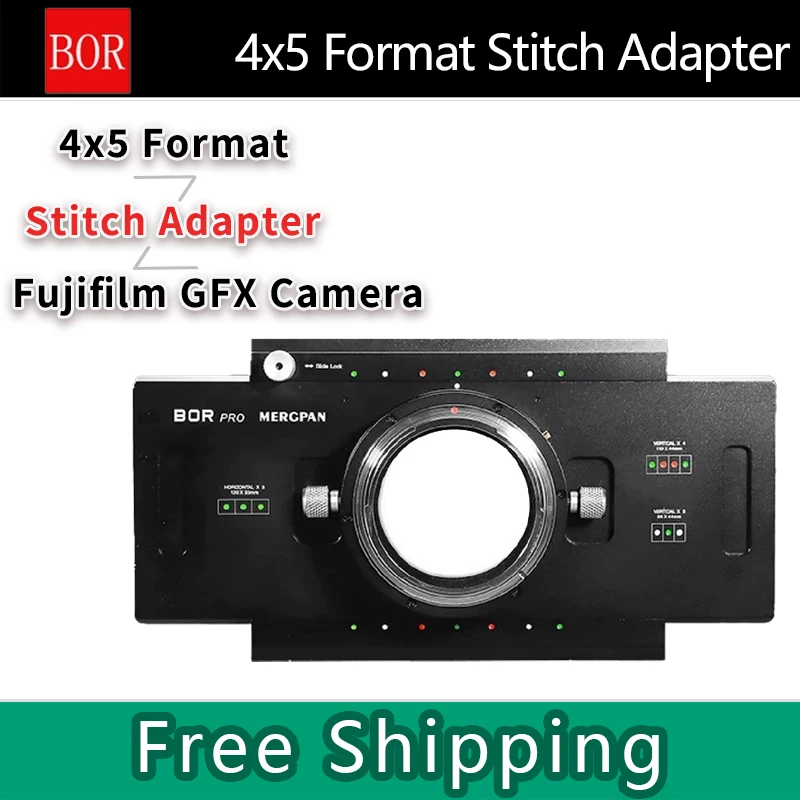 Bor 4x5 Large Format Splicing/Stitch Adapter Board for Graflex Graphic 45 Mount To Fujifilm GFX Camera GFX100II/100S/100/100SII