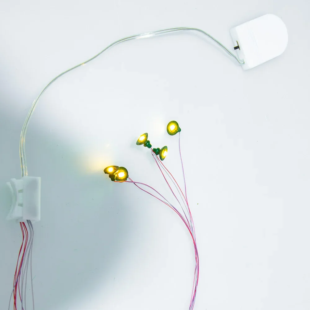 5 STKS Miniatuur Wandlamp Model 3 V Led Verlichting voor HO OO Spoorweg Trein Layout/Poppenhuis Decoratie/Diorama/Micro Landschap Kits