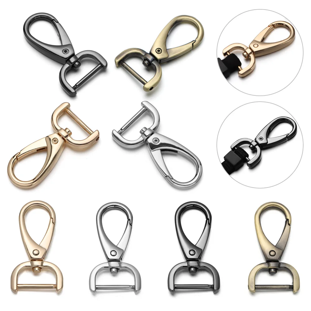 

High Quality Webbing Buckle Belt Keychain Detachable Snap Hook Leather Strap Buckles Pet Leash Hooks Trigger Clips