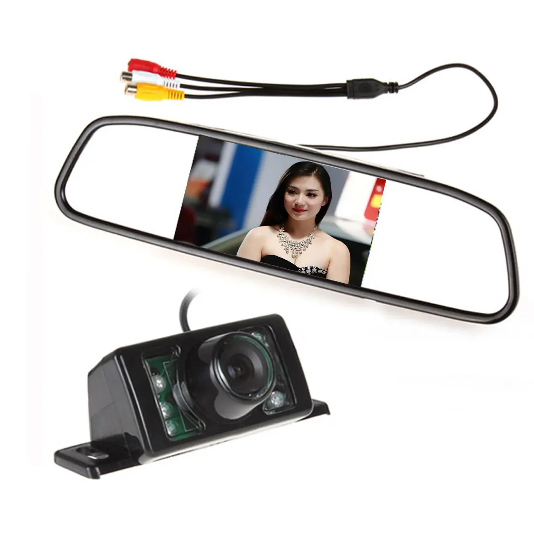 

Parking Kit With 4.3" TFT LCD Display Car Rear View Mirror Monitor + 7 IR Night RearView Reversing Backup Camera