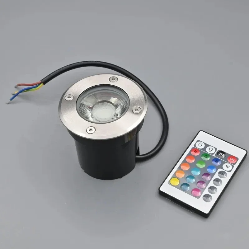 

Подземный светильник Подземный садовый светильник Светодиодные подземные фонари Водонепроницаемый RGB-алюминий + крышка из нержавеющей стали 201