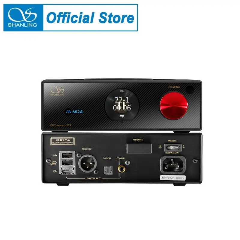 SHANLING ET3 EVO CD Transport Player Full-Featured Digital Turntable Bluetooth 5.0 MOQ-CD MQA Full Decoder I2S to DAC DSD 512
