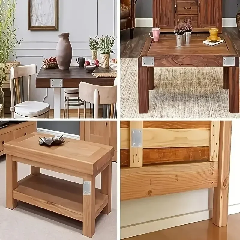 10Pcs Stainless Steel Angle Code Fixing Bracket Iron Plate for  Quick Links Square Tire tread Tsquare metal Right angle ruler