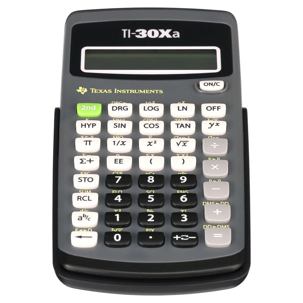 TI-30XA 공학용 계산기 10자리 LCD 디스플레이 이상적인 수학 과학 사전 대수 대수학 고등학교 중학교 사용