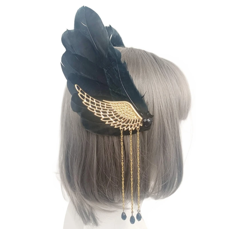 Comic Show Hair Clip for Girls Cosplay Hair Pin Angel Feather Wing Hairclip Lolita-Costume Props Headdress Cute Headwear