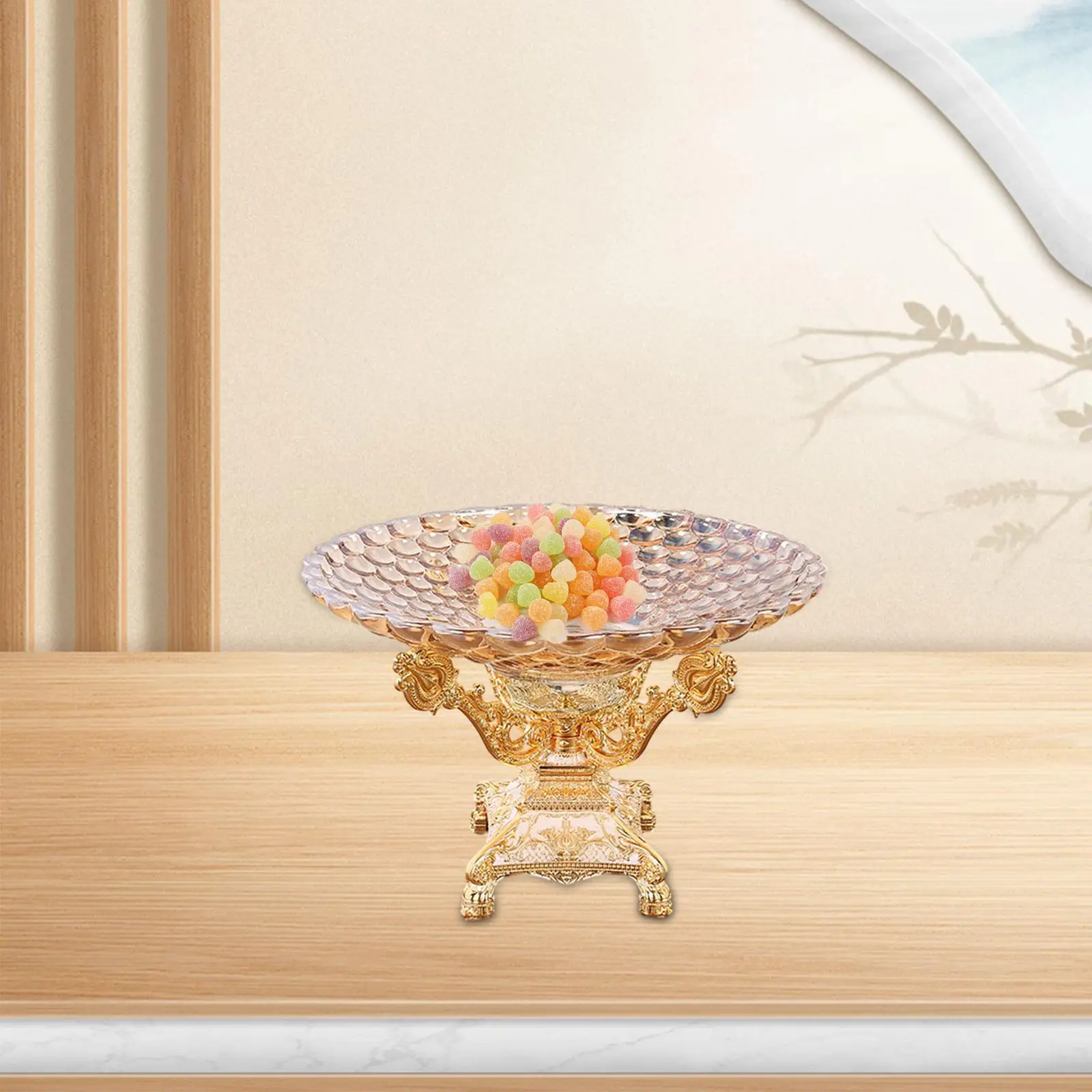 

Fruit Basket Pedestal Bowl Table Centerpiece Footed Platter Organizer Serving