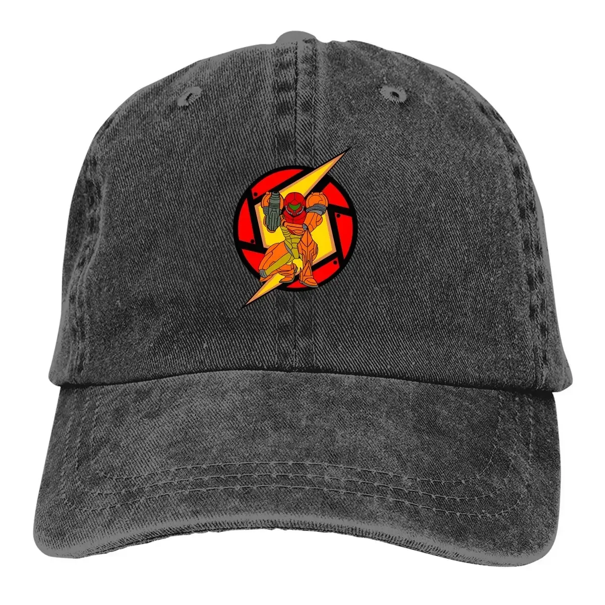 Summer Cap Sun Visor Metroid Samus Hip Hop Caps Super Metroid Game Cowboy Hat Peaked Hats