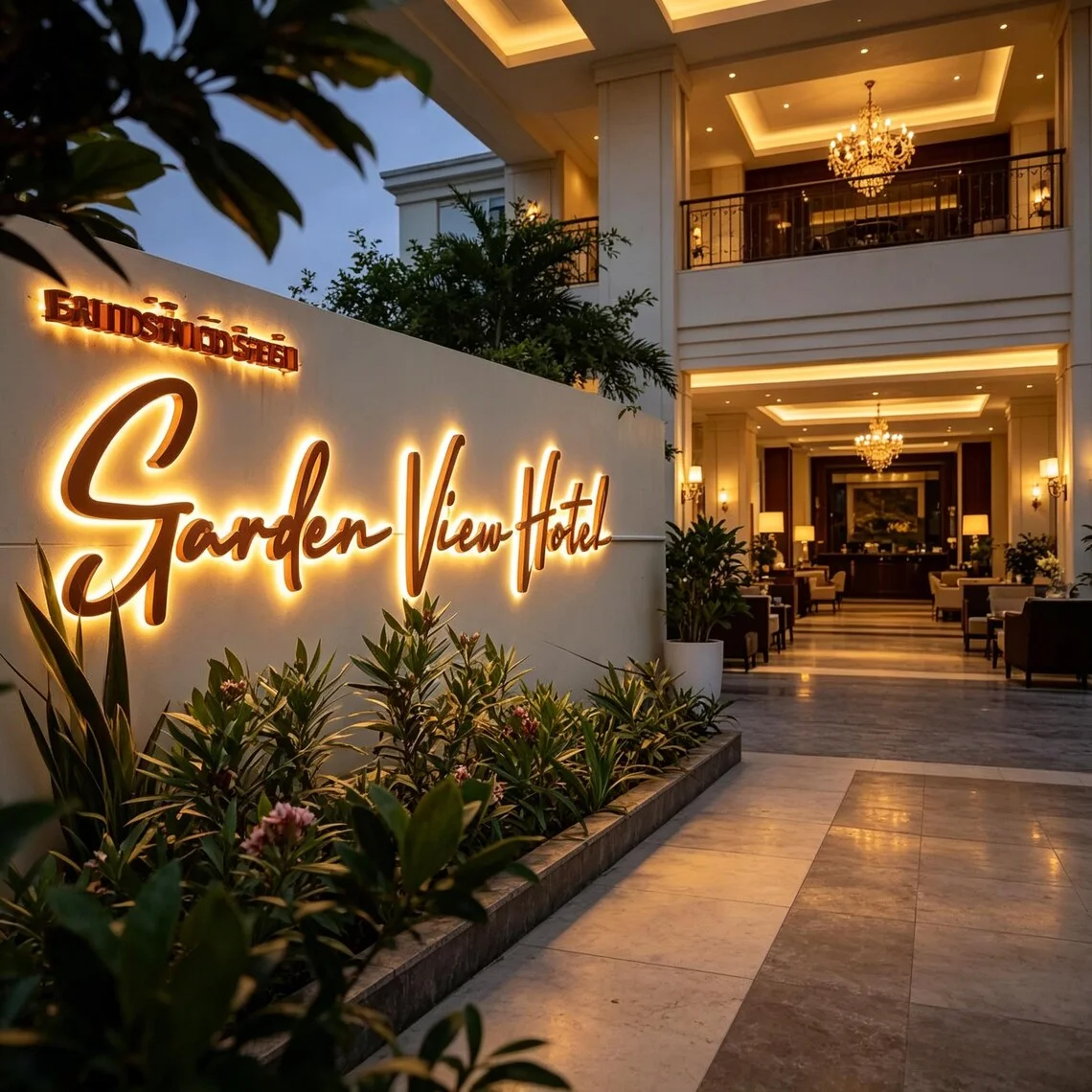 Custom LED Backlit Logo Sign Personalized Halo Lit 3D Stainless Steel Metal Letters For Jewelry Store Restaurant Boutique Hotel