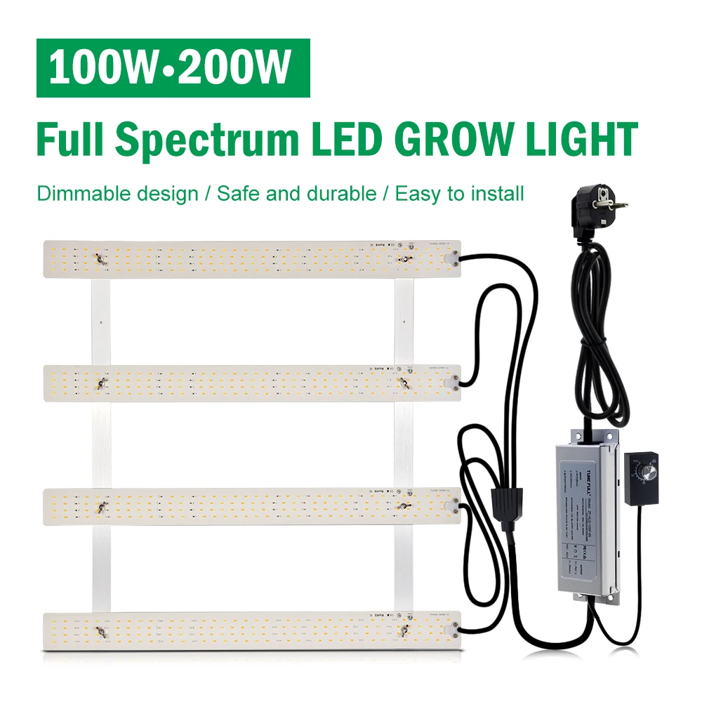 100W 200W Full Spectrum LED Grow Light AC100-277V LM281B For Plants Veg Flowers Greenhouses Plant Tent Growing Lamp