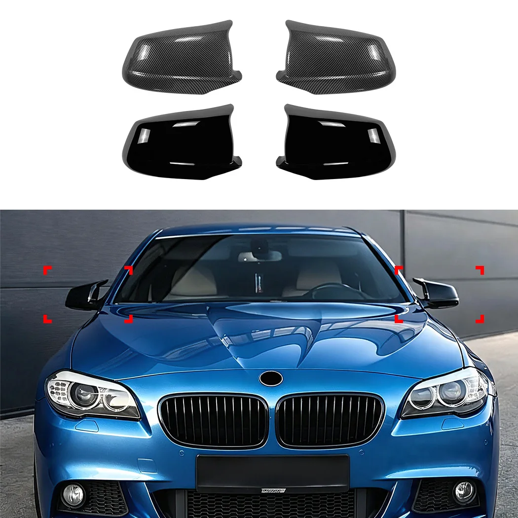 For BMW 5 Series F10 F11 Pre 2011-2014 Bull Horn Mirror Shell Rear View Mirror Shell Exterior Decoration Modification