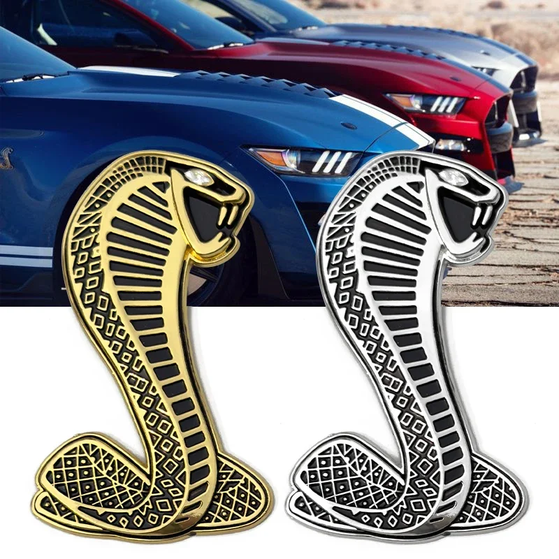 3D Car Stickers Cobra Car Stickers Metal Body Modification Stickers Personalized Body and Front Decoration Appearance