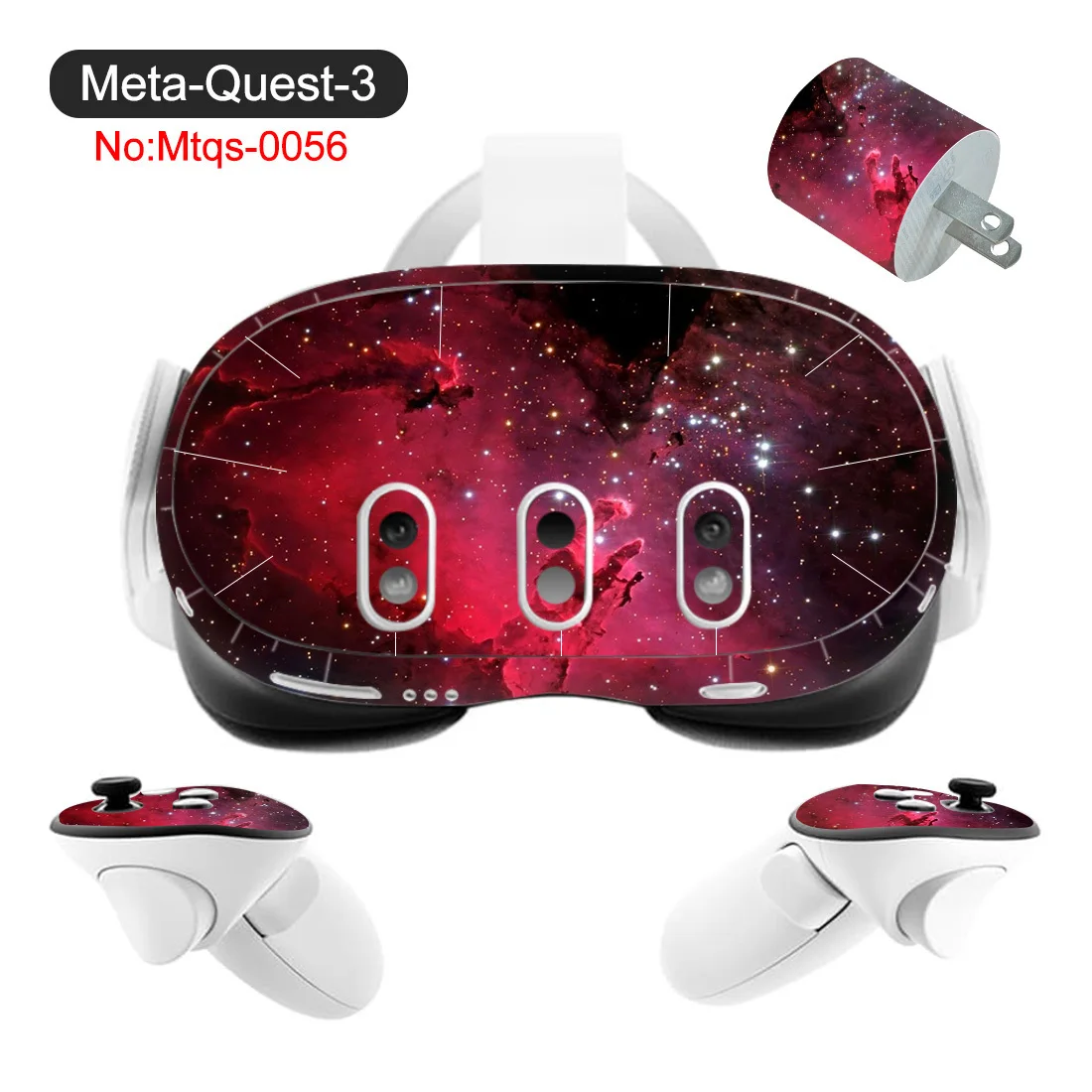 لملصقات Meta Quest 3، غطاء حماية جلدي، مجموعة كاملة من تصميم التفاف DIY