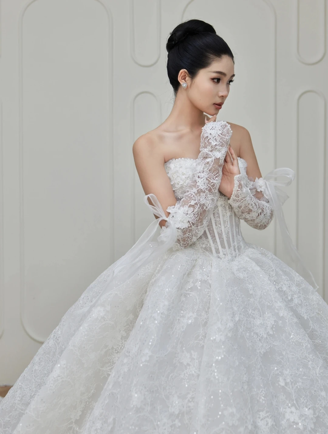 Kisswhite Green Collection Customized Princess One Show 3 Styles  Beads Shiny Puffy Wedding Bridal Dresses