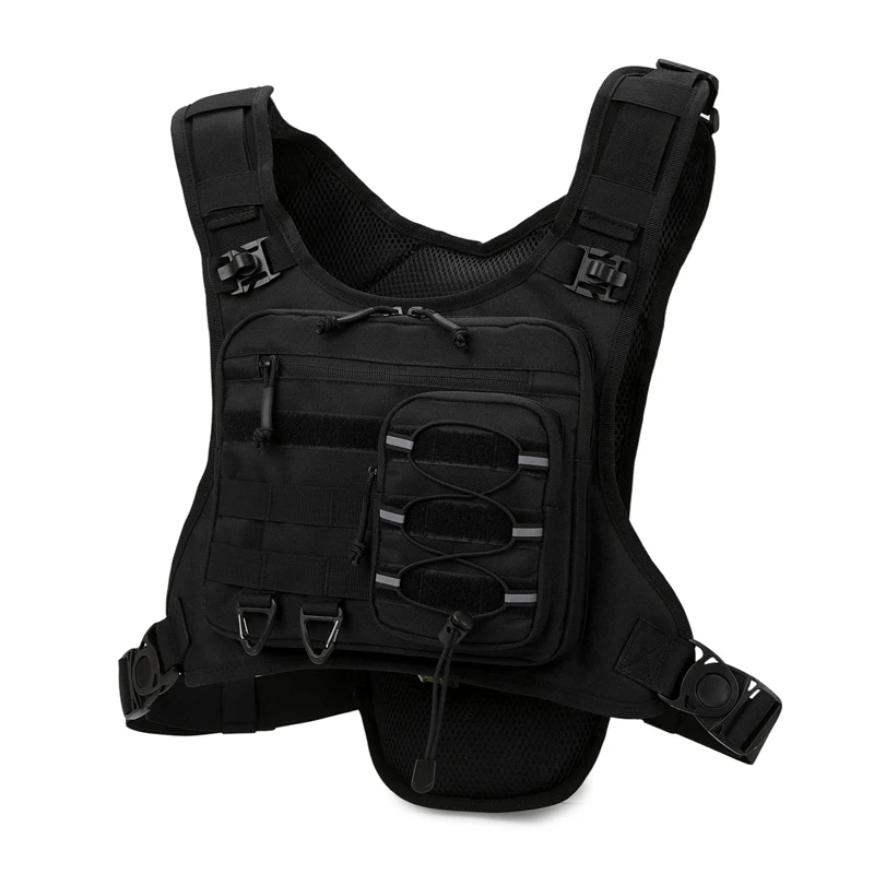 Tactical Front Travel Chest Vest Backpack Outdoor Chest Bag Sports Multi-Pocket Men's Hiking Camping Climbing Training Chest Bag