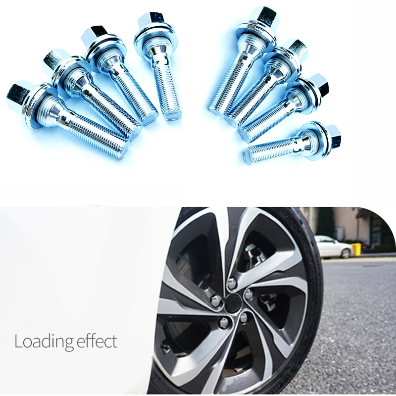 16PCS 12X1.25 Screw Hex 17mm Spacer Widen Wheel Bolts For Peugeot 206 207 208 308 407 508 1007 Citroen C2 C3 C4 C5 Berlingo