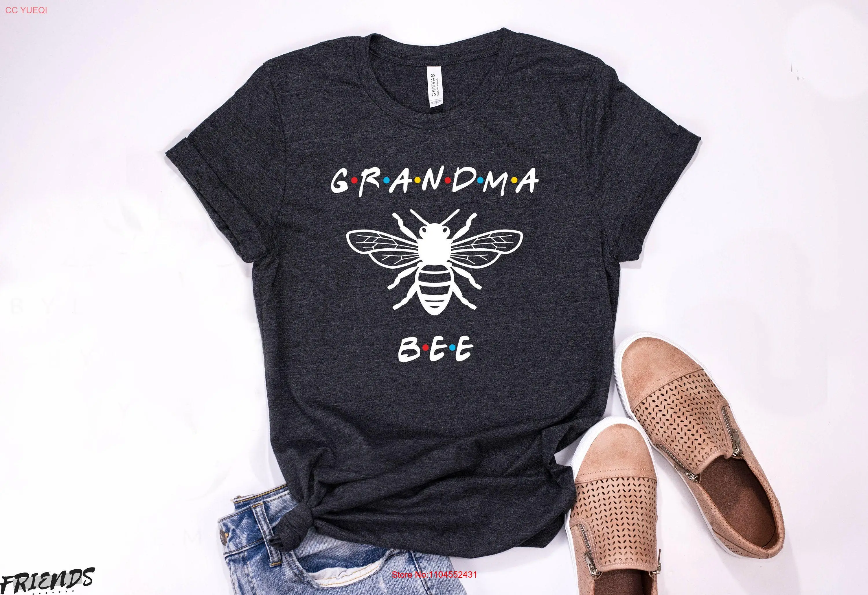 Camiseta de abuela abeja, regalo del día de la madre para anuncio de embarazo, boda personalizada, mangas largas o cortas