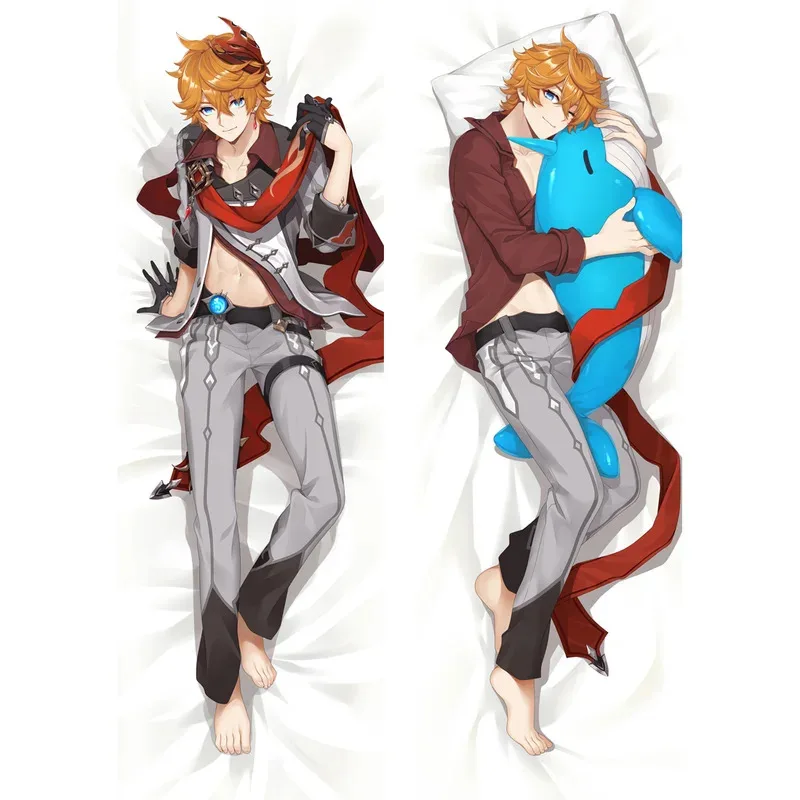 Tartaglia تأثيري Dakimakura المخدة Tartaglia Peachskin وسادة حالة العناق.. Otaku وسادة غطاء