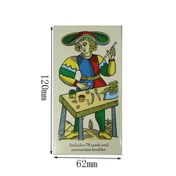 Duży rozmiar wytrzymała talia CBD Tarot De Marseille Tarot karty z przewodnikiem dla początkujących