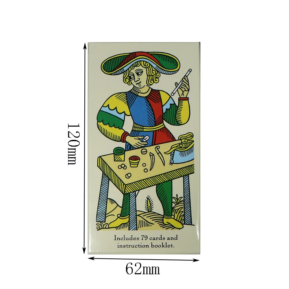 Large size sturdy deck CBD Tarot De Marseille Tarot Deck Cards with Guide Book for Beginners