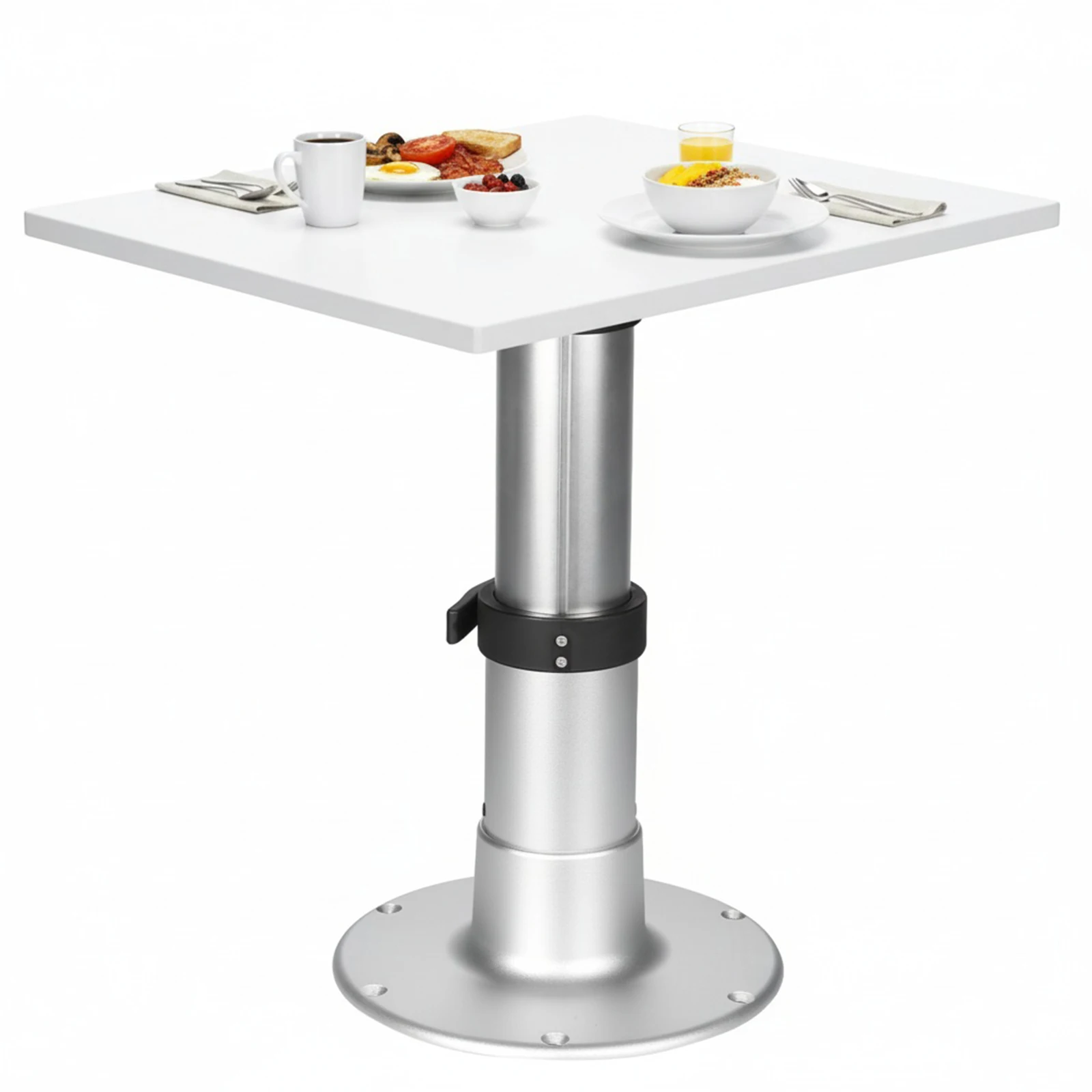 

RV Dinette Pedestal Detachable 3-Level Telescopic Table Leg Aluminum Alloy 13-28 Inch Height Range with Gas Lift for Boat Yacht