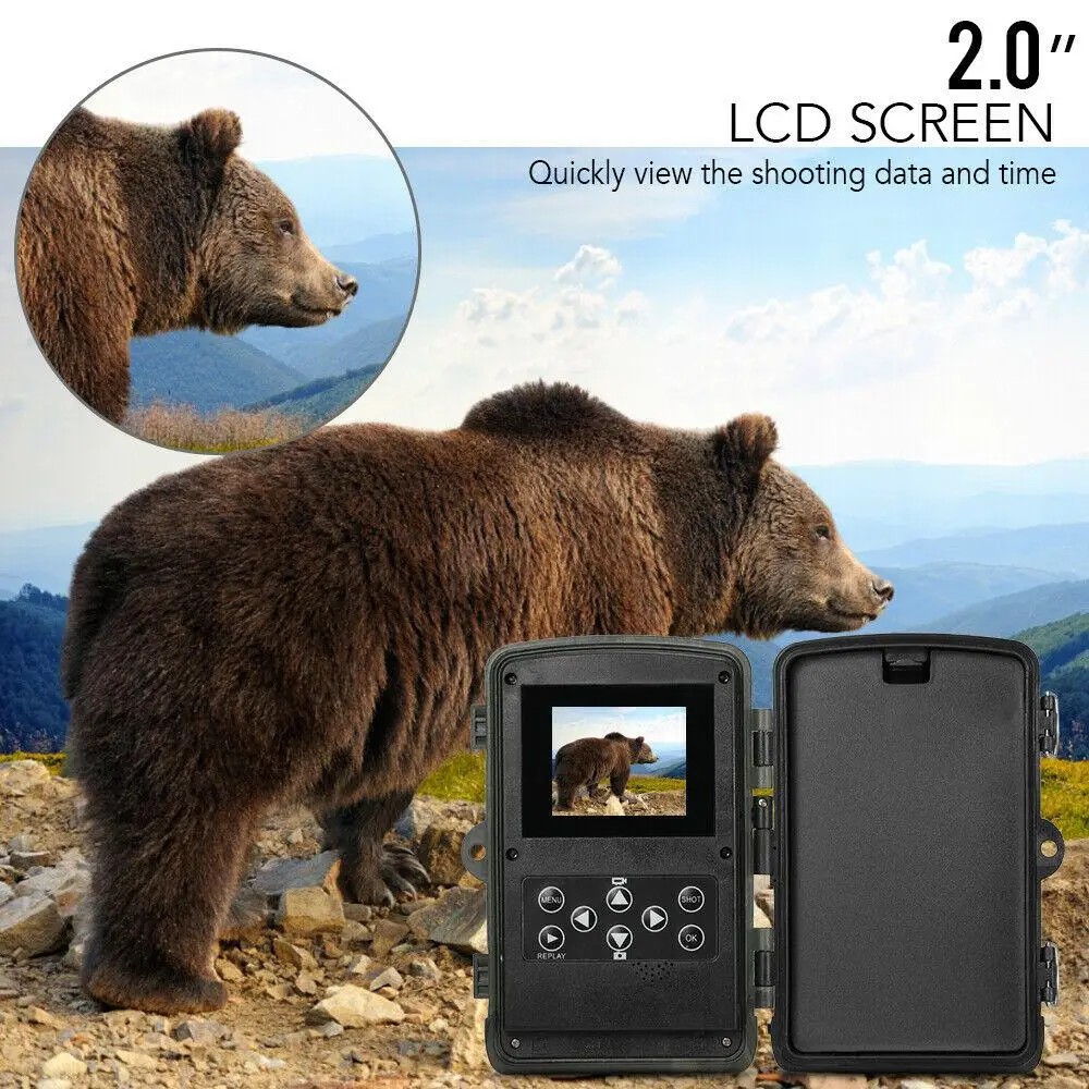 

1080P Outdoor Hunting Trail Camera with 5000 MAh Lithium Battery IP65 Waterproof Game Cam Photo Traps Wild Surveillance