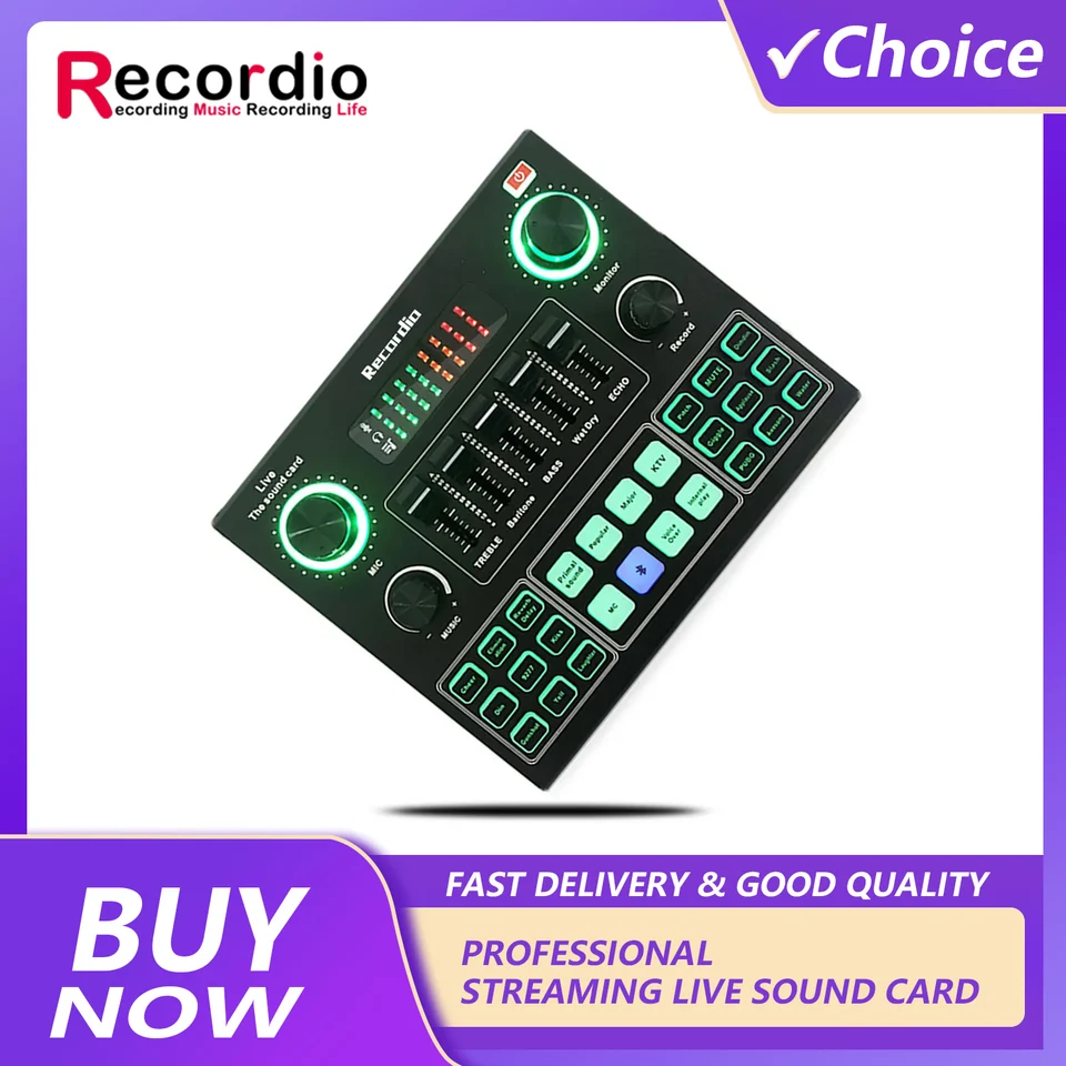 Recordio GAX-V9 Live Sound Card for PC Gaming