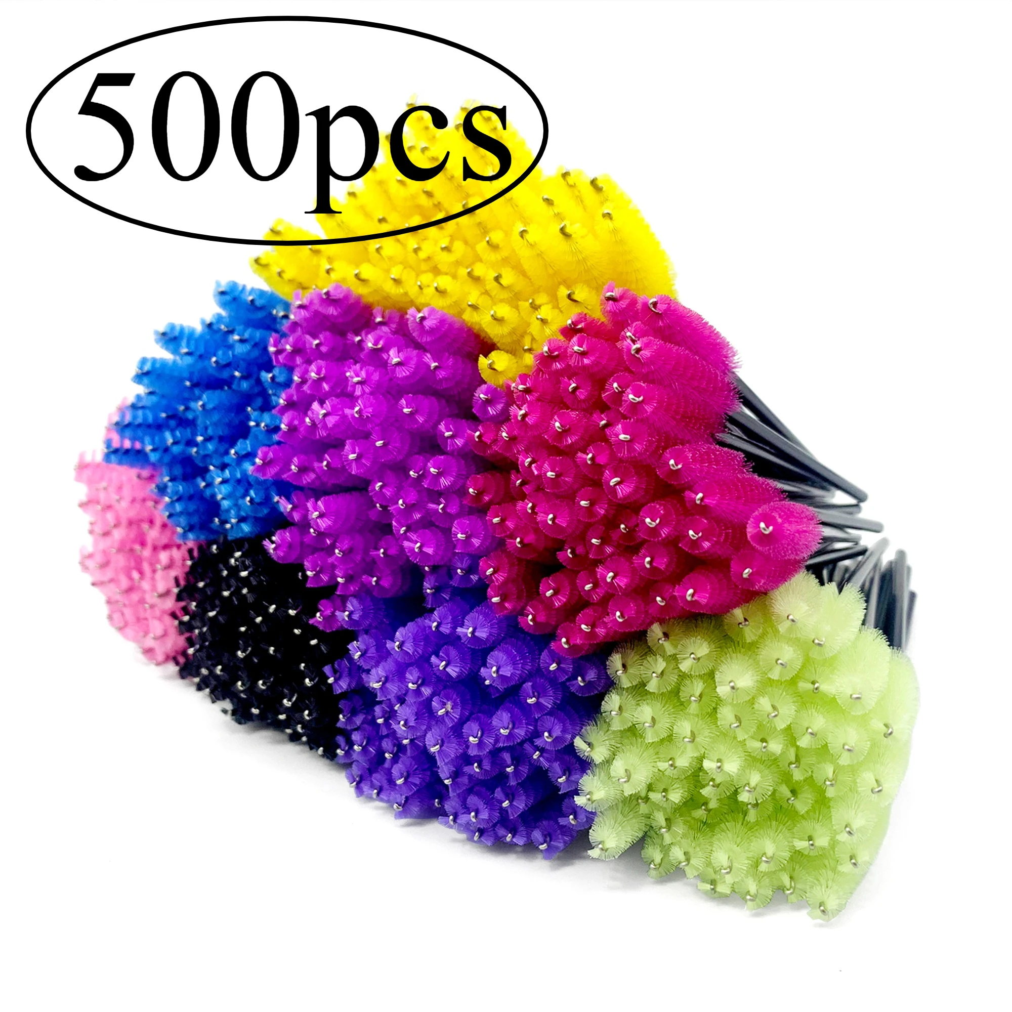 500 قطعة المتاح الرموش ماكياج فرش المهنية عصي الماسكارا قضيب التخزين المؤقتين رموش فرشاة التجميل ماكياج أداة #2