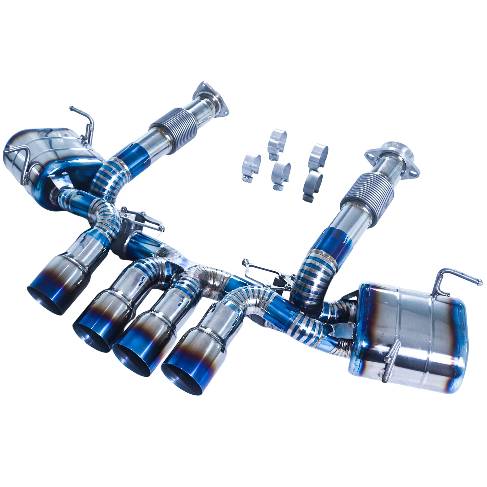 GFC Catback Exhaust Muffler for 2026 Corvette C8 ZR1 5.5L Car electric valve exhaust system is made of Titanium Alloy Pipe