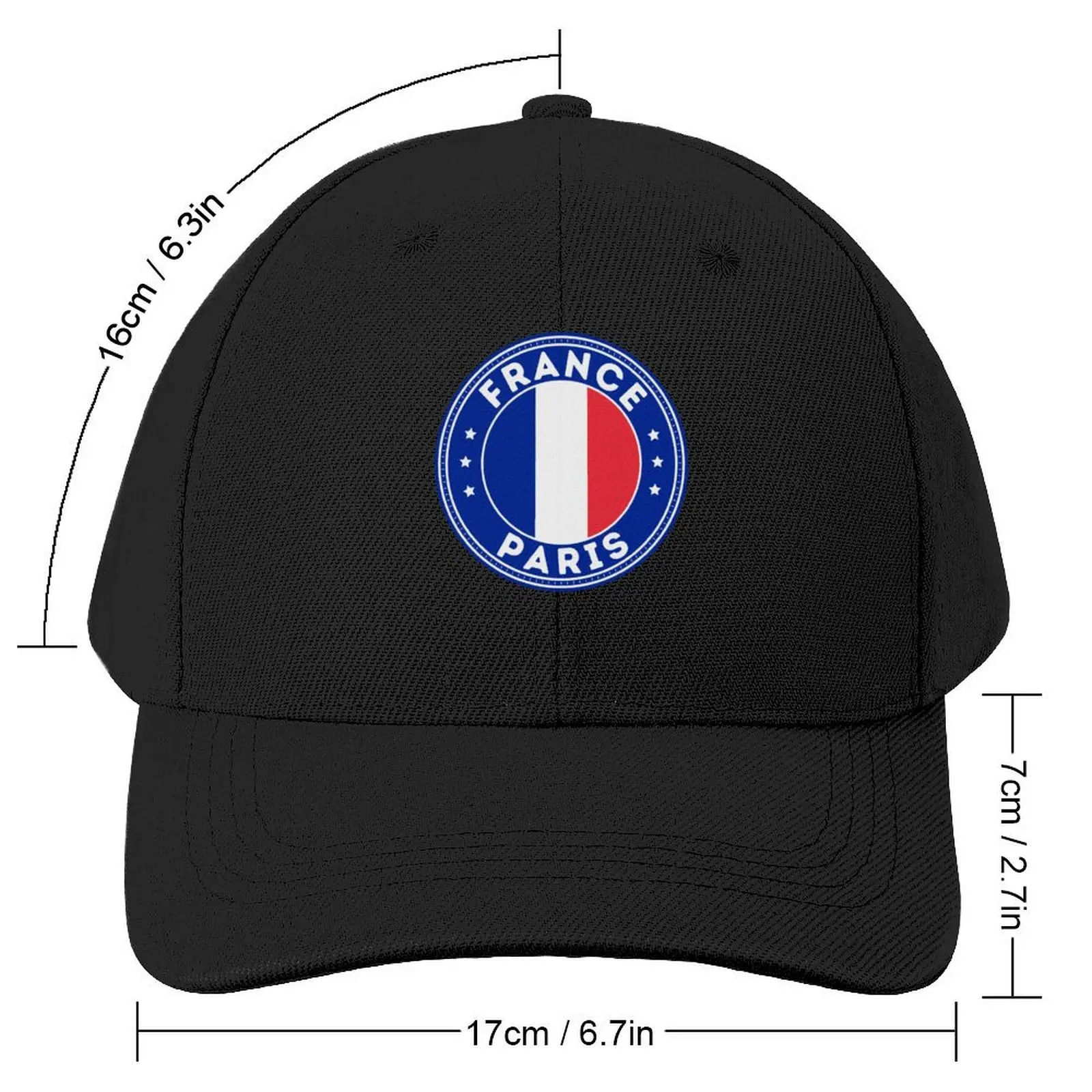 France Paris Souvenir Baseball Cap Hood New In The Hat black Women's Beach Outlet 2024 Men's