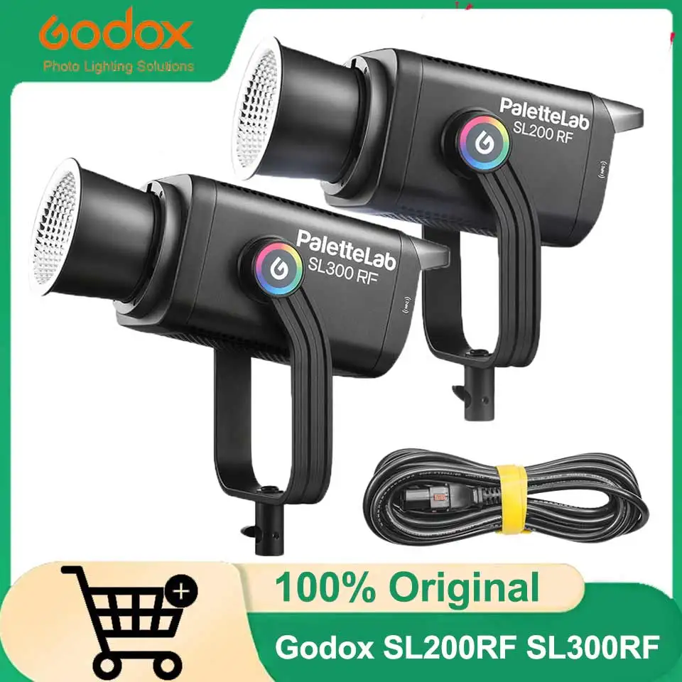 Godox SL200RF SL300RF Palette Lab RGB LED Light All in One Bowens Mount Spotlight DMX/APP Control for Video Studio