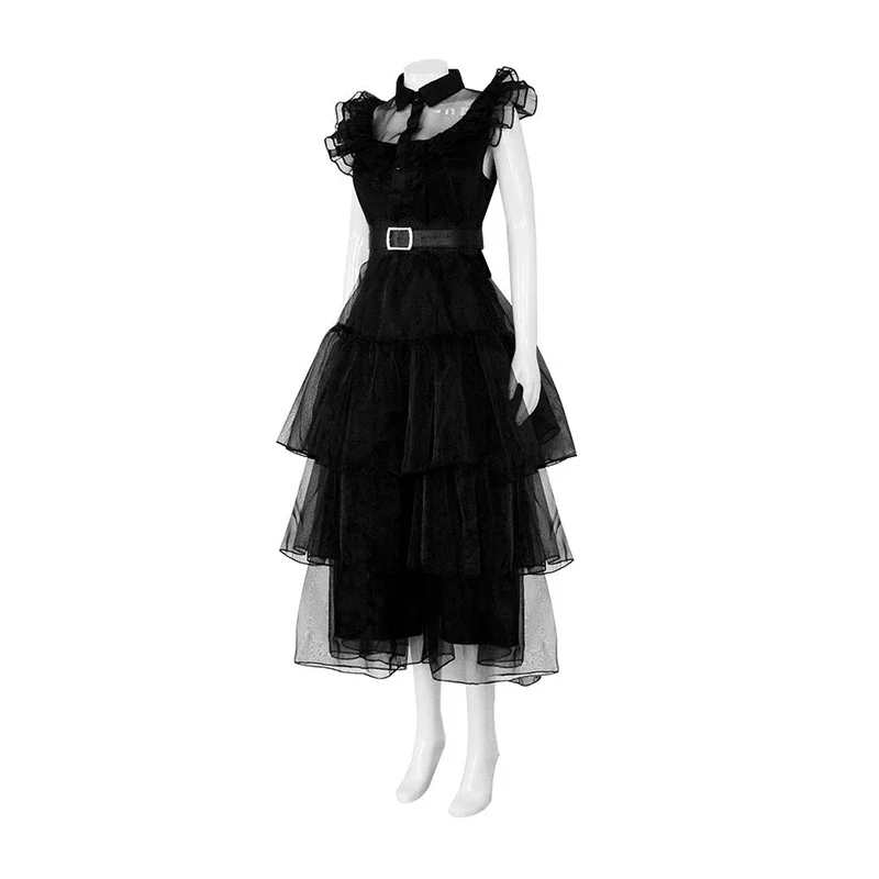 Christesday Dolams Cosplay Black Dance Gaas Jurk Pruik Ding Hand Vintage Feestjurk Vrouwen Meisje Kerst