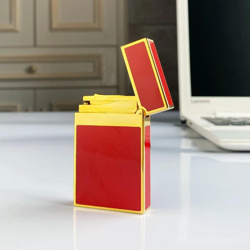 

Luxury Commemorative Butane Lighter Single/Dual Flame with Ping Sound Natural Paint Design for Cigarette Smokers