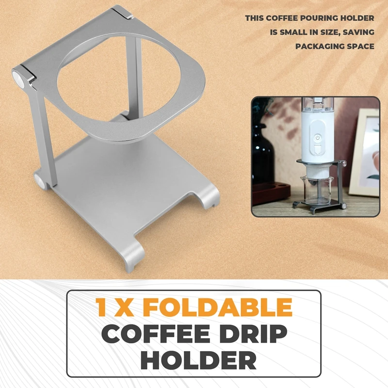 ●Foldable Coffee Drip Holder Aluminum Alloy Support Stand Espresso Portable Travel Outdoor Using Tool Coffee Machine Rack