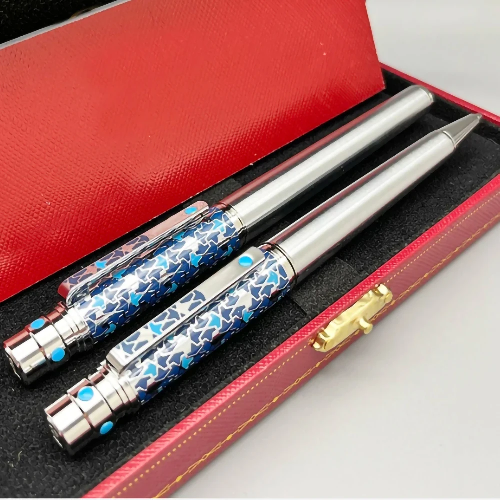 Gift Rollerball Ballpoint Pen Blue Carving With Serial Number Writing Smooth And Luxury