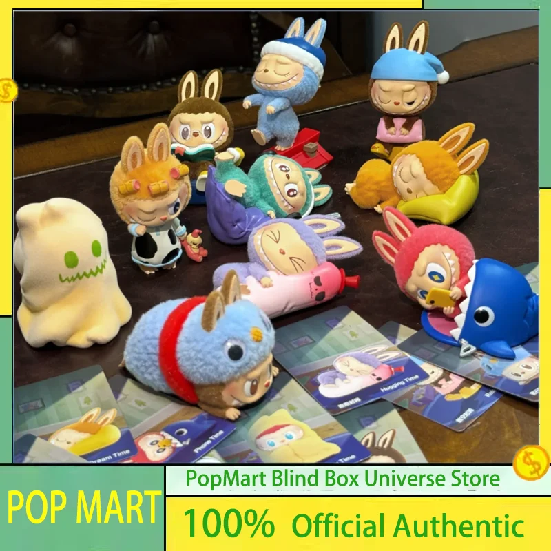 

POPMART Bubble Mart ткань The Monsters 1:00 Am Series глухая коробка ручной работы Labubu виниловый кулон праздничный подарок на Новый год
