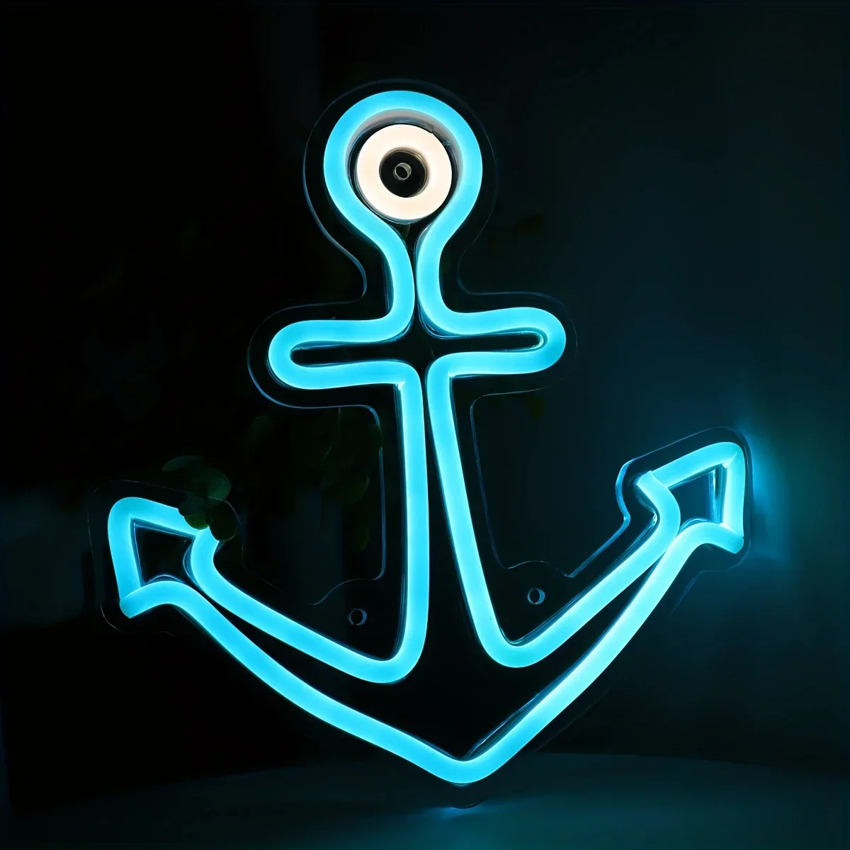 Anchor Neon Sign for Wall Decor, Led Lights Signs for Beer Bar Club Office Hotel Cafe Man Cave Restaurant bedroom boys room