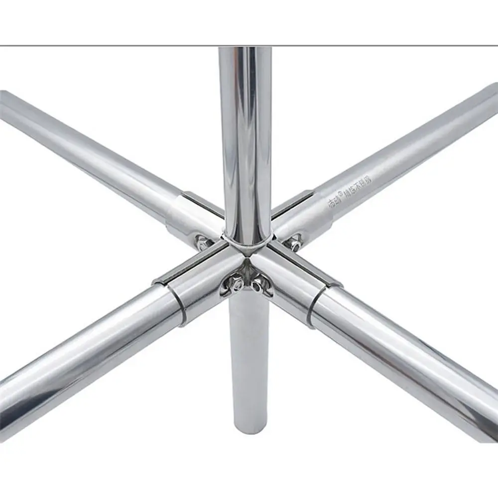 1Pc 25mm Round Pipe Joint Stainless Steel Tube Connector Clothes Display Rack Rod Support Holder Fixed Clamp Furniture Hardware