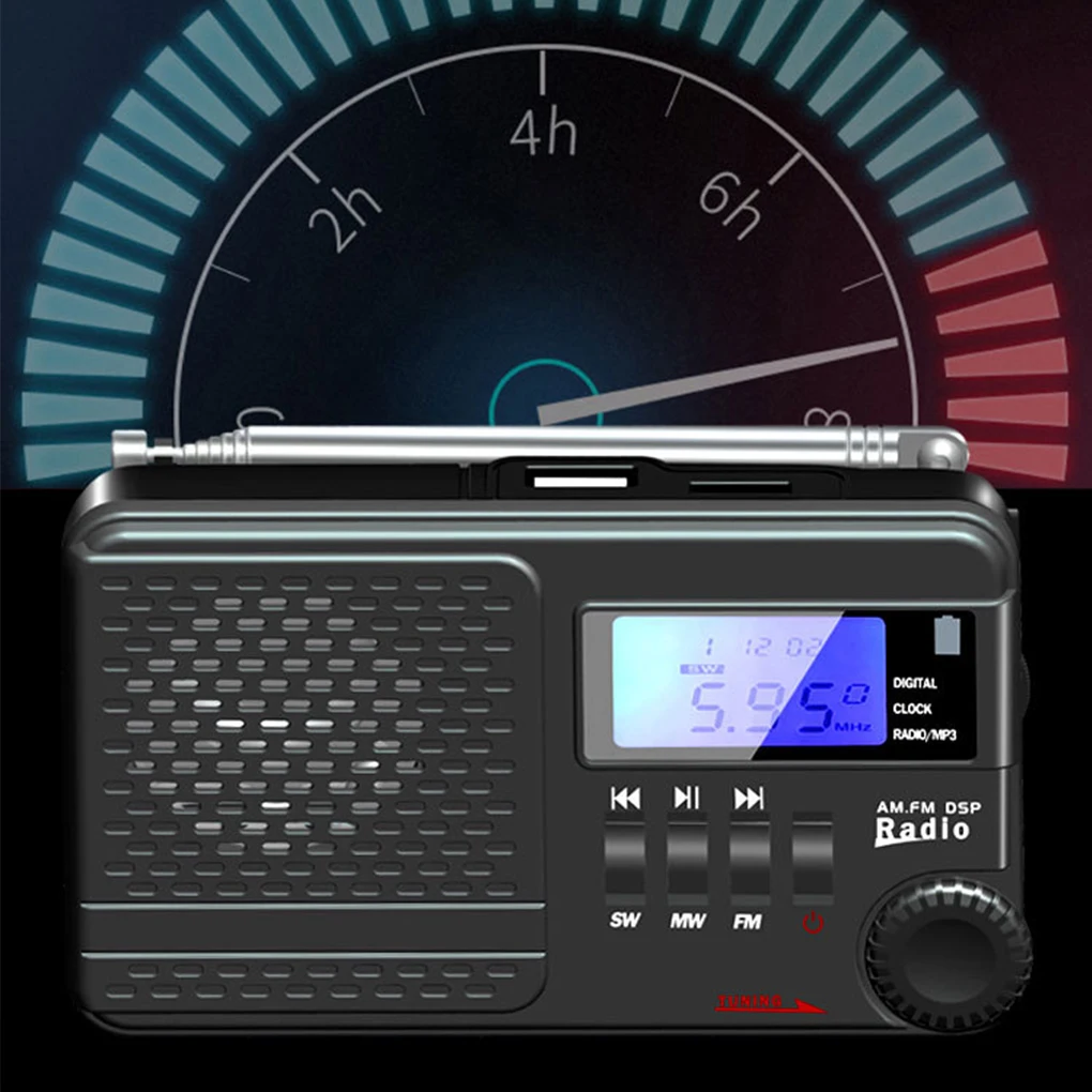 ABS Compact Portable Radio Receiver With LCD Display And Crystal Clear Sound Wide Application