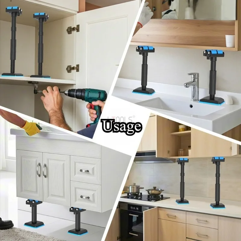 Cadre de Support de poulie pour Installation d'armoire de salle de bain, Support de levage réglable pour économie de travail, dispositif de Support de Construction