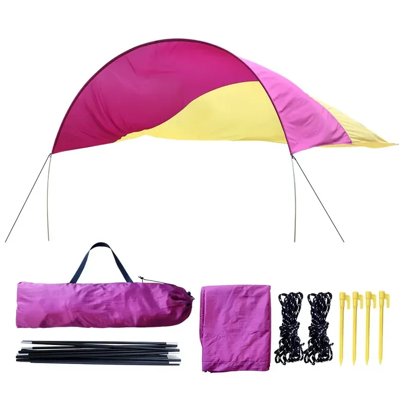 2026 Camping Beach Sun Shade Shelter Lightweight Wind-Powered Portable Waterproof Quick Opening Outdoor Beach Tent Seaside