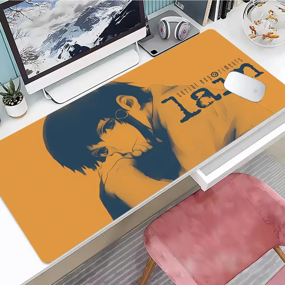 

Gamer Desk Pad Serial Experiments Lain Mouse Mousepad Anime Mat XXL Mouse Pad Gamer Pc Gaming Desk Pad